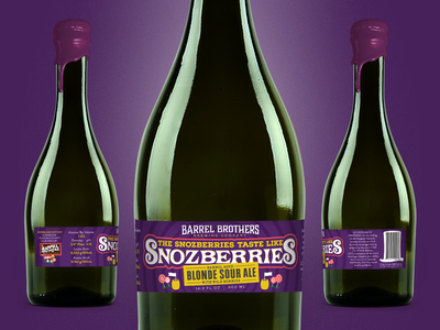 Barrel Brothers // The Snozberries Taste Like Snozberries barrel beer bottle beer branding bottle branding brewery brewing craft beer golden ticket label packaging wonka