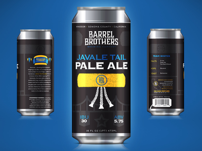 Barrel Brothers // JaVale Tail Pale Ale beer beer branding branding brewery can craft beer golden state