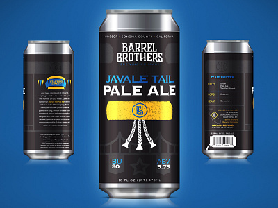 Barrel Brothers // JaVale Tail Pale Ale beer beer branding branding brewery can craft beer golden state