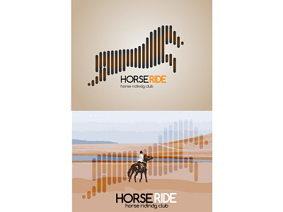HorseRide club Logo drawing ilustration logo