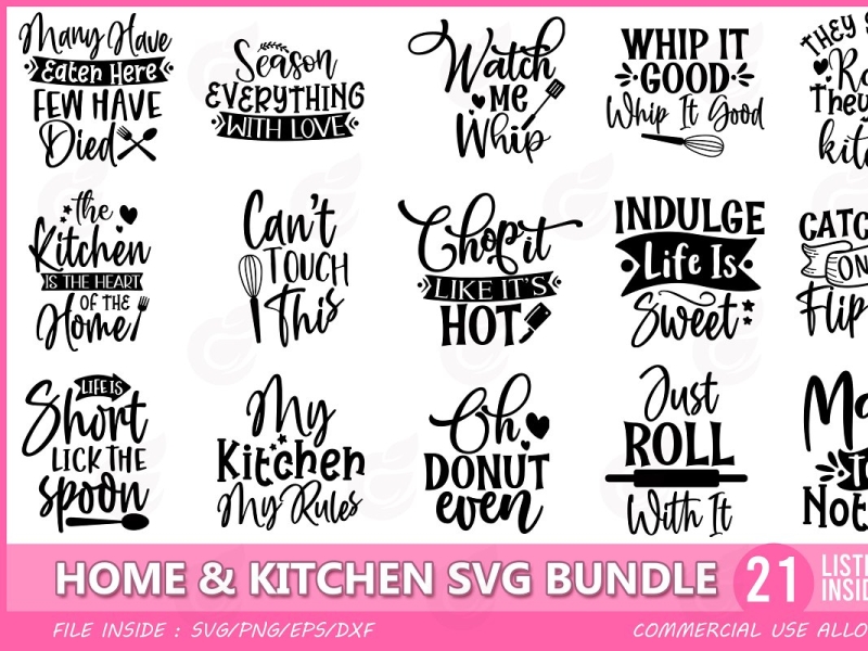 Kitchen Bunlde SVG Kitchen Sayings Svg Kitchen Svg Kitchen 