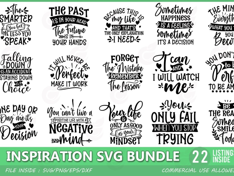 inspiration svg bundle by CraftingStudio on Dribbble