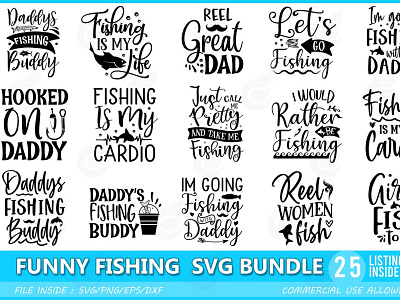 Fishing SVG Bundle - Funny Fishing SVG