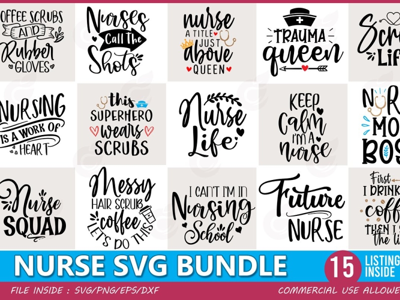 Download Nurse Svg Bundle By Craftingstudio On Dribbble