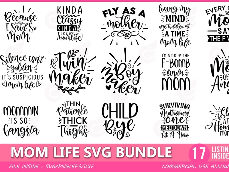 Download Mom Life Svg Bundle Ii By Craftingstudio On Dribbble