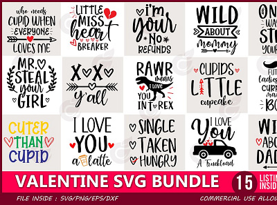 valentine svg bundle