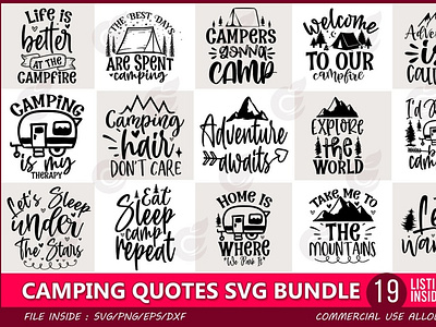 Download Camping Quotes Svg Bundle By Craftingstudio On Dribbble