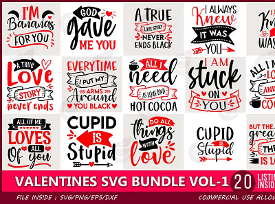 valentines svg bundle vol 1