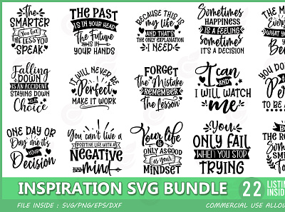 Inspiration SVG Bundle file for cricut svg bundle