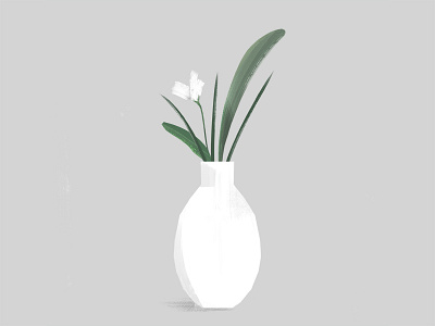 Vase 1 Dribbble flower foliage illustration leaves photoshop vase