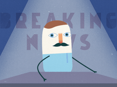 newsman after effects animation character man spin turn