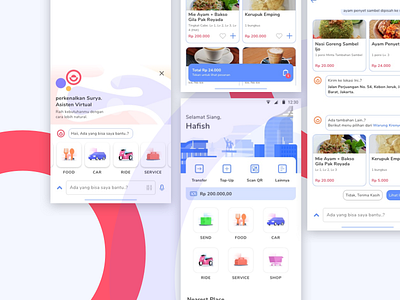 Virtual Assistant Exploration deliveries design food homepage illustration jakarta service ui virtual assistant