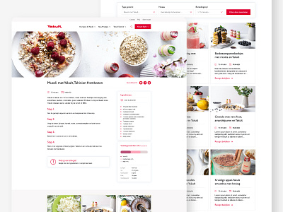 Recipe website design bar branding business cafe design designer drinks dutch filter food international netherlands overview recipe steps ui ux website website design websites