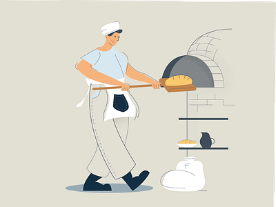 Bakery 2d app bake bakery design flat graphic design illustration vector
