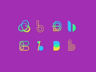 Alphabet Exploration | Letter B alphabet alphabet challenge b bright bubblegum design freeform gradient gradient icon iconography letter b lettering