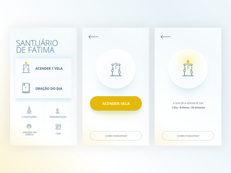 Light a Candle App by Emanuel Gomes on Dribbble