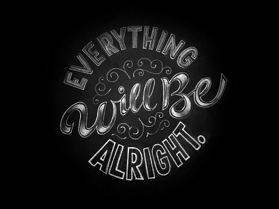 Everything Will Be Alright alright chalk chalk art chalk lettering chalk typography chalkboard corona coronavirus handlettering handwritten hope neverlosehope socialdistancing stayathome staysafe