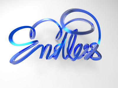 Endless 3d art typeface design typography