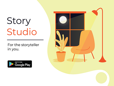 Story Studio banner illustraion poster