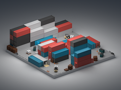 Shipment 3d blender blender3d container design digital digitalart house render shipment style