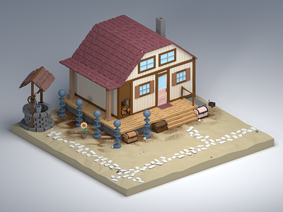 Stardew Valley 3d blender blender3d design digital digitalart house render stardew valley style