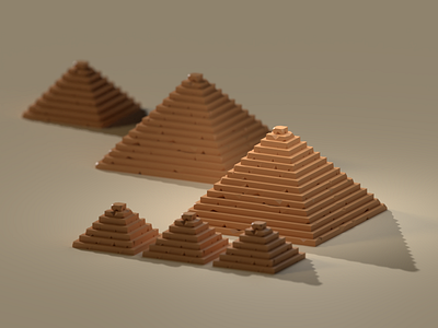 Pyramids art complex desert egypt egyptian fun giza light low poli poligon pyramid room six soft speed triangle