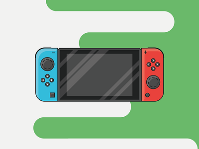 Nintendo Switch adobe black blue creative design flat illustrator nintendoswitch red tutorial vector white