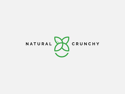 Natural Crunchy adobe branding clean creative design digital food logo minimal natural simple text type typography