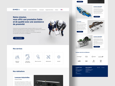 Homepage - DIMECA branding corporate design design logo ui ui design webdesign website