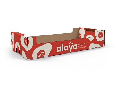 Alaya avocados branding branding and identity branding design cardboard fruit paper box print