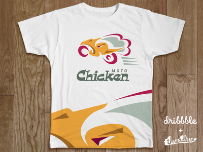Chicken Moto chicken dribbble logo moto threadlesss