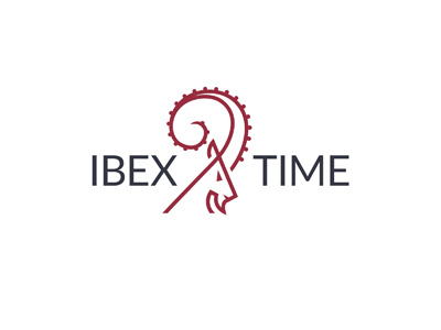 Ibex Time goat ibex line logo simply x