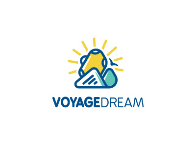 Voyage Dream document mountains suitcase sun travel