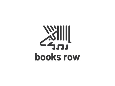 books row book fun hedgehog line logo