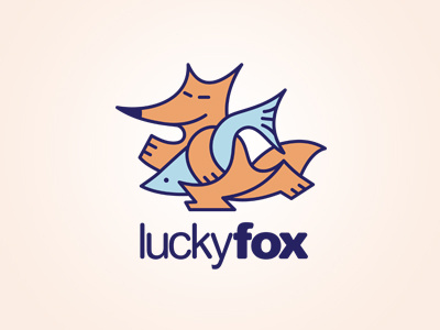 Lucky Fox animal cartoon fish food fox