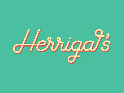 Herrigal's Typo graphic design logo script typography