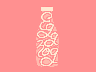 Egg Nog christmas egg nog illustration lettering