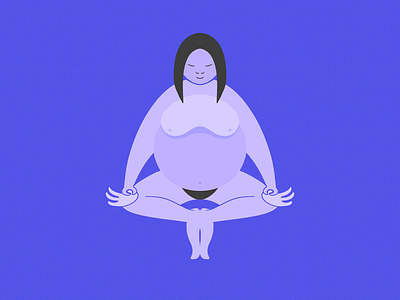 Meditation illustration meditation purple shape women yoga