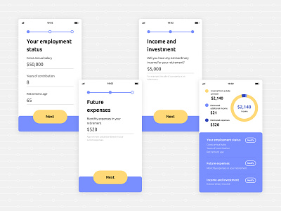 Pension Calculator calculator calculator app calculator ui mobile ui pension