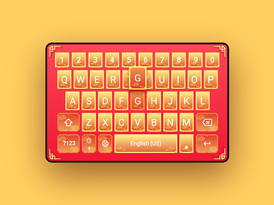 New year keyboard 2019 color design app branding color flat logo style typography ui ux