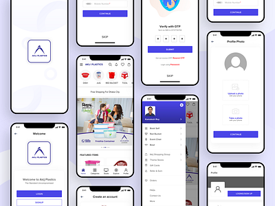 Akij Plastics App Concept android android app android app design app app design customer experience figma illustration ios mobile app mobile app design mobile ui plastics app product design uiux user experience user experience design user flows user interface visual design