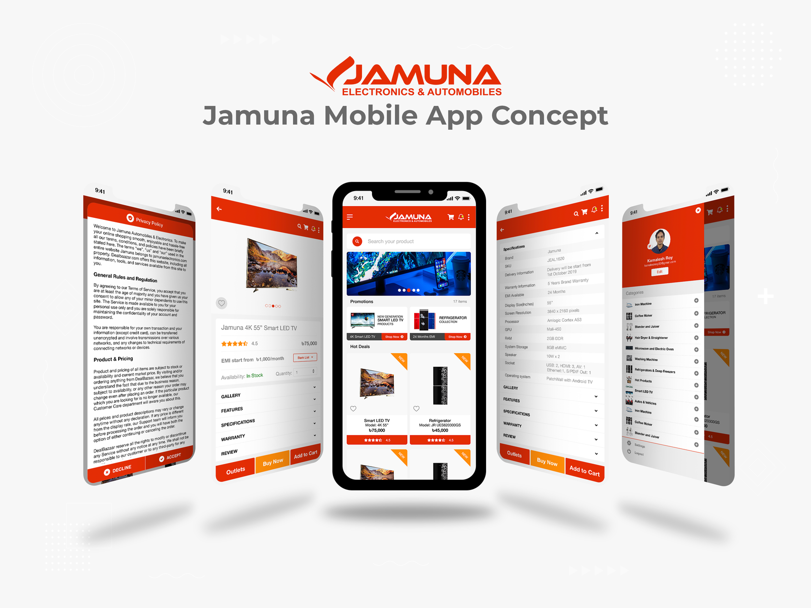 Jamuna Electronics Mobile App by Kamalesh Roy on Dribbble