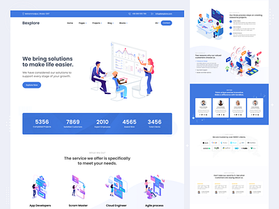 Bexplore Landing Page Design