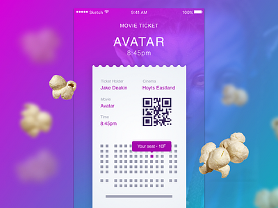 Book My Movie Ticket — iOS app avatar concept ios movie ticket ui visual