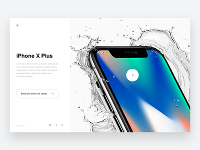 Apple iPhone X Plus Landing Page 📱 apple flat ui iphone iphone x landing page video