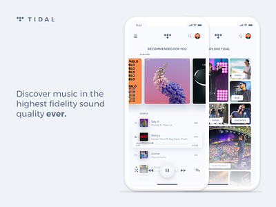 Tidal iOS App Redesign 📱 app cards ios music streaming tidal