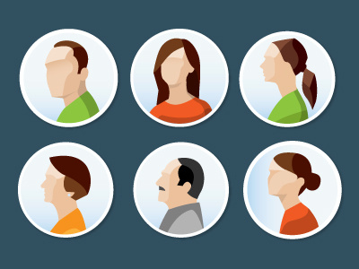 Profile Icons profiles vector
