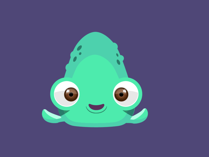 Puffer animation bubbles character fish gif green illustration purple sea sea creature
