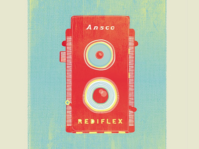 Ansco illustration old cameras vector