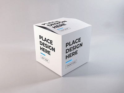 Box Packaging Mockup Vol 1 3d blank box branding cardboard carton design empty isolated mockup object package packaging paper product realistic shape square template white